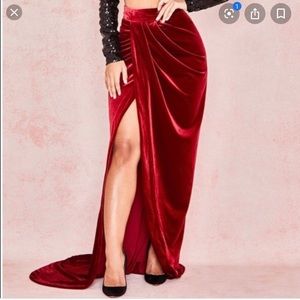 Velvet Maxi skirt